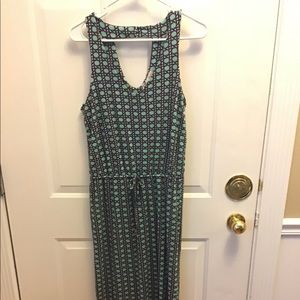 Green and Black maxi dress